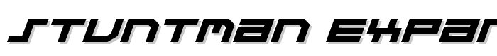 Stuntman Expanded Italic font